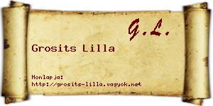 Grosits Lilla névjegykártya